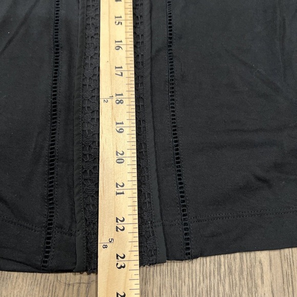 Loft Women Shirt Size Small Black Sleeveless Front Detailed Crochet Boho - Picture 11 of 11